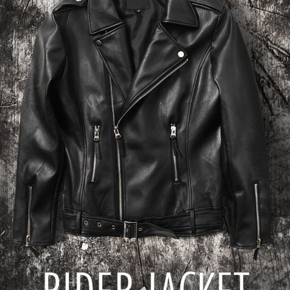 dress volume leather jacket